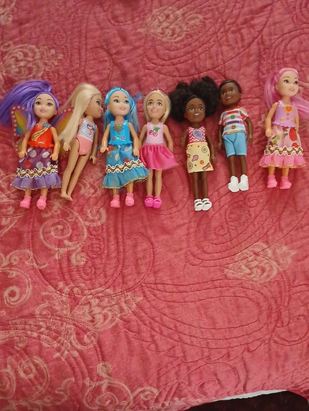 Chelsea Barbie Assorted Girls Fashion Dolls - Pink, Purple & Blue Mix